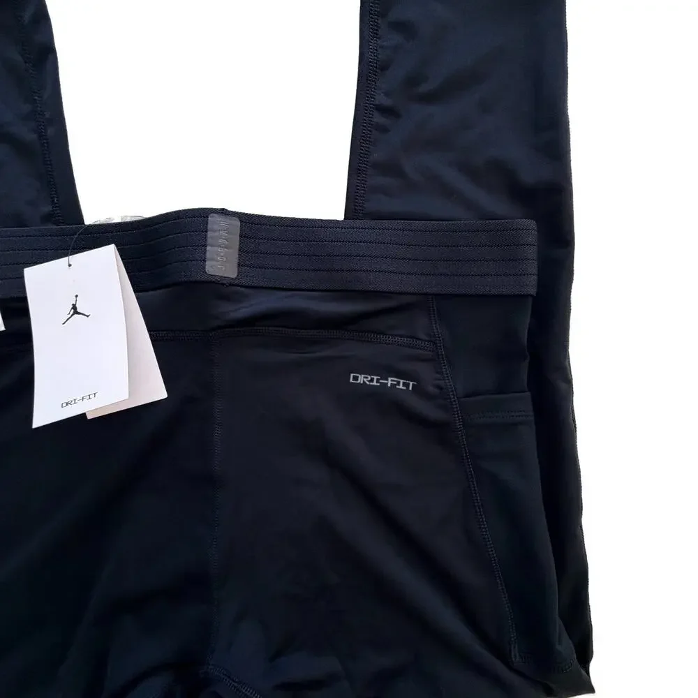 New Nike Jordan Sport Dri-FIT Mens 3/4 Training Tights Pants Black Size XL NWT